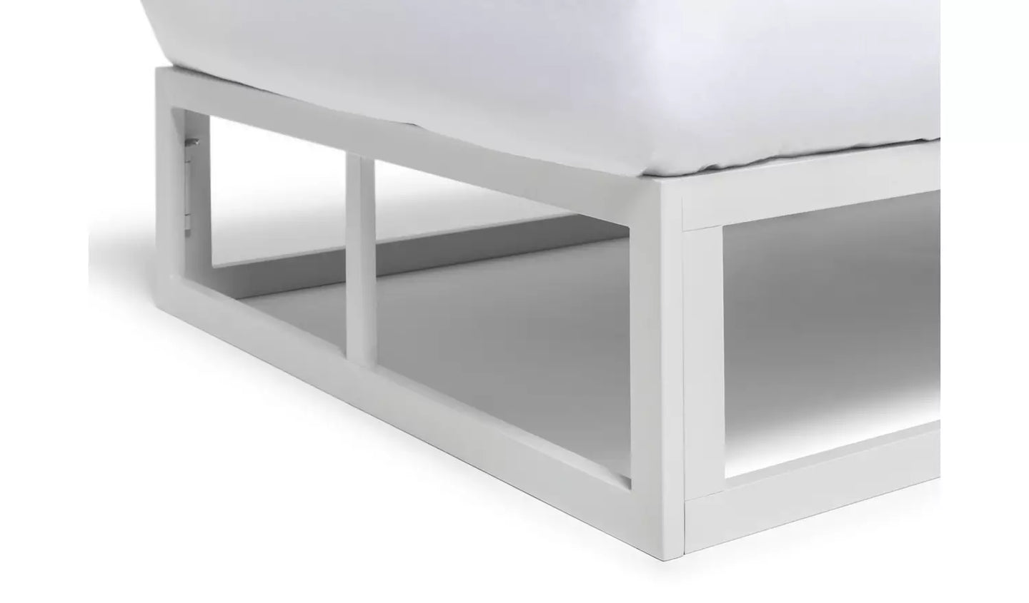 Habitat Platform Single Metal Bed Frame - White